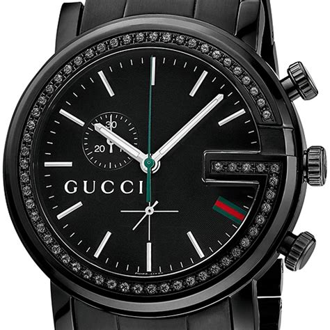 mens black diamond gucci watch|Gucci g chrono.